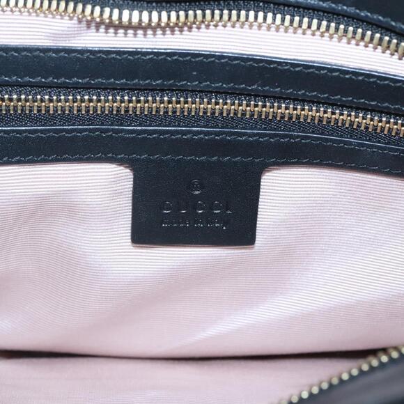 GUCCI GG Marmont Ally Hand Bag Leather Black Gold - Picture 15 of 16